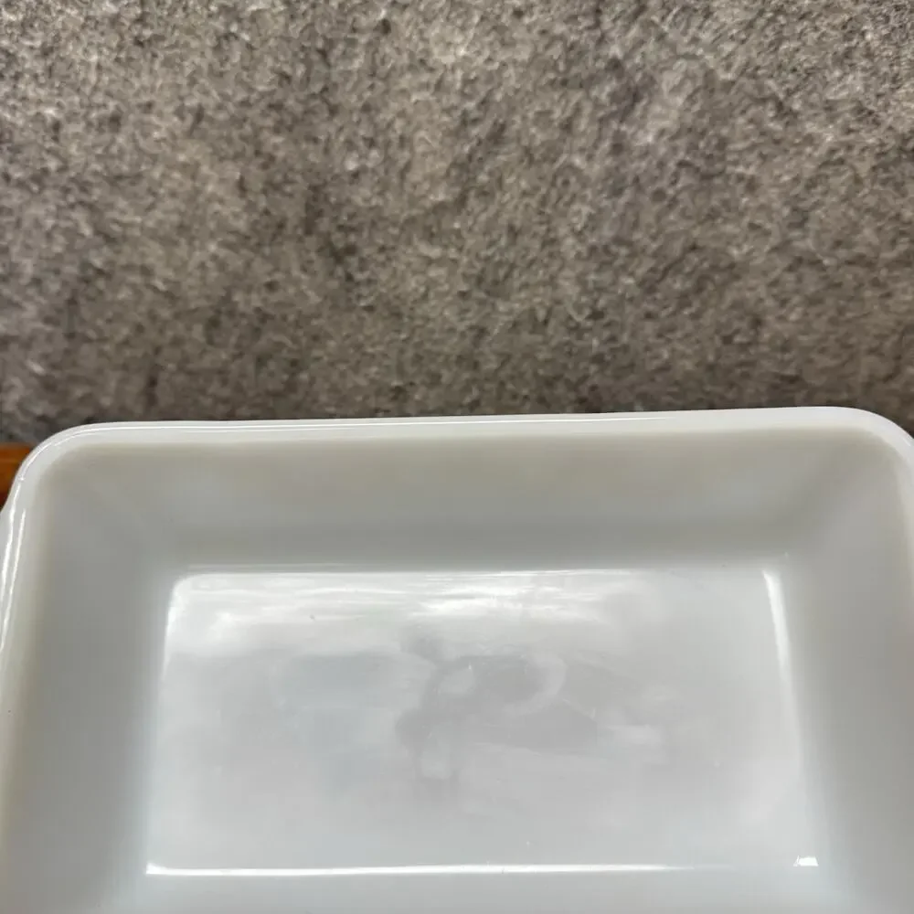 Fire King Star Glow Atomic Snowflake Loaf Pan 1.5 qt. Vintage Baking Dish